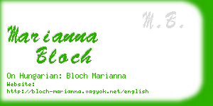 marianna bloch business card